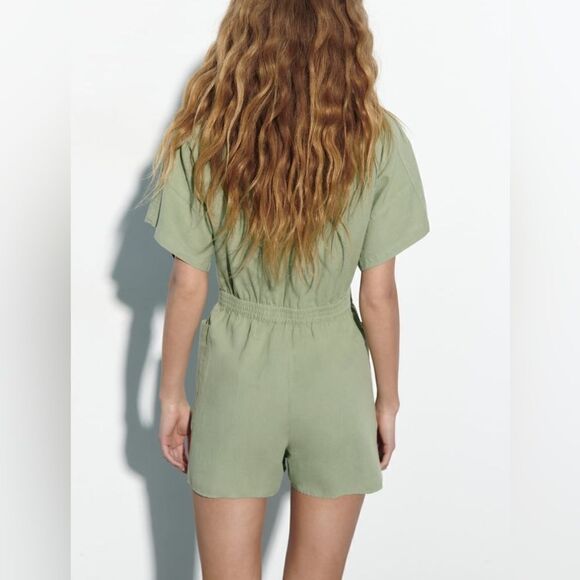 Zara Linen Blend Short Jumpsuit - Picture 7 of 7